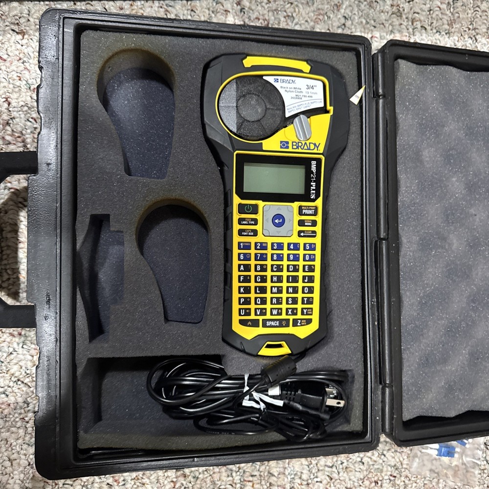 Brady BMP 21-PLUS Handheld Authentic Portable Label Printer Black Yellow