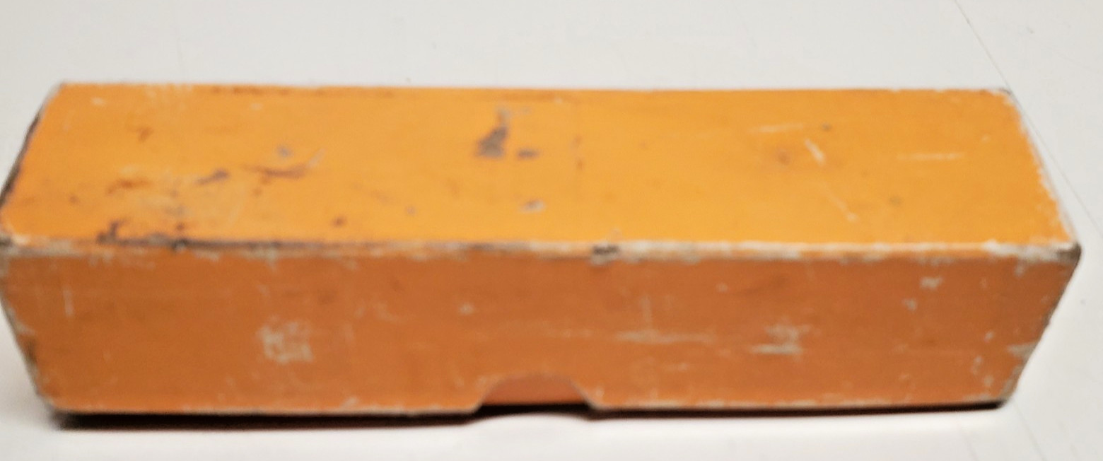 VINTAGE DIETZGEN #16 SOLID BRASS PLUMB BOB, 16 OUNCES, IN ORIGINAL BOX