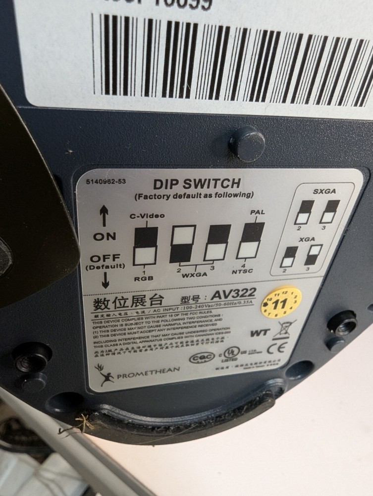 Promethean ActiView AV322 Visual Presenter Overhead Document Camera