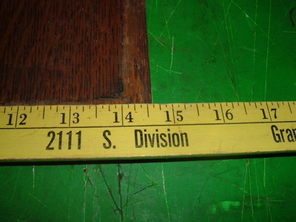 antique 1912-1919 REX Talking Machine Co logo inside top wood panel