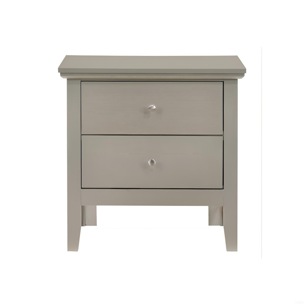 Elegant Silver Champagne Nightstand