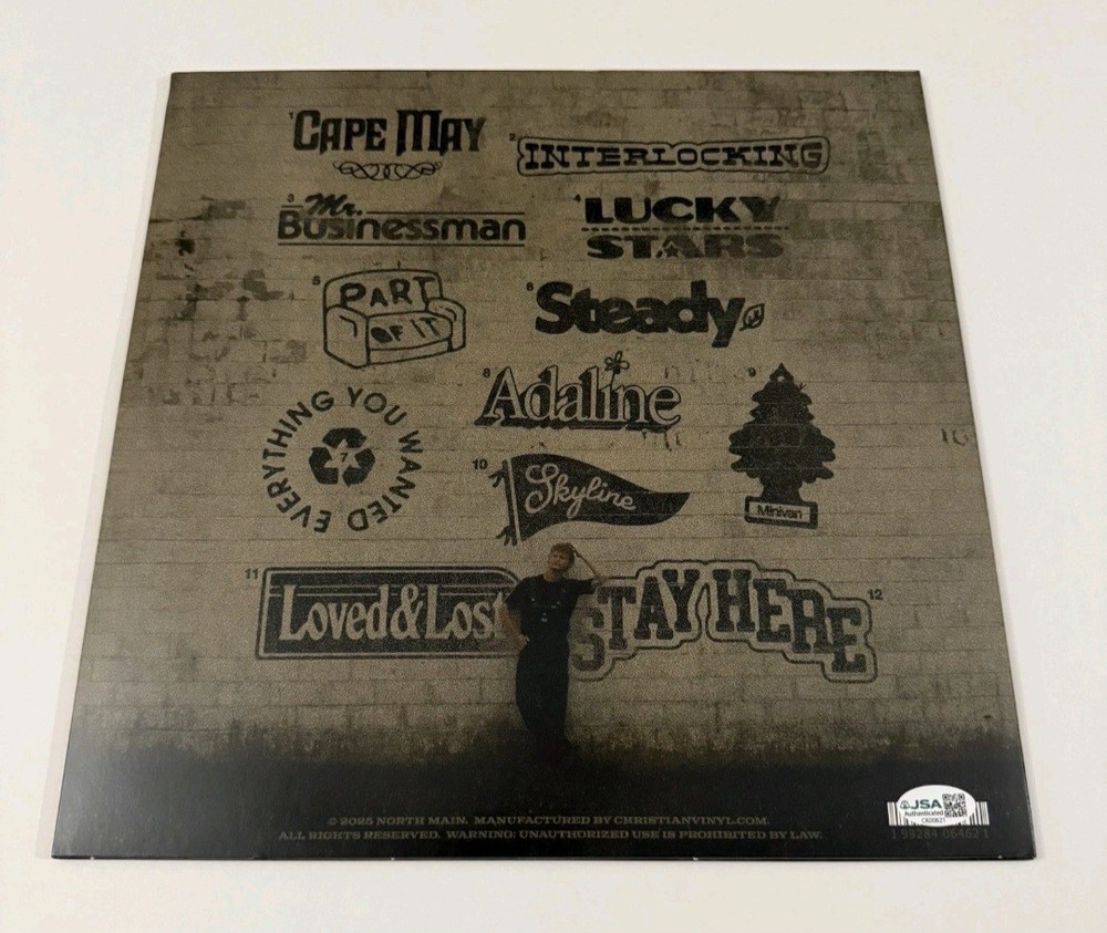 HENRIK SIGNED NORTH MAIN STREET VINYL RECORD WITH JSA COA