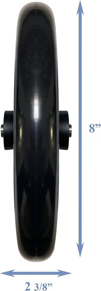 High-Quality 8" Caster Wheel with Solid Rubber Tire for Wheelchairs & Rollators