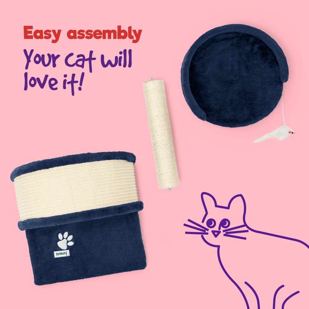 Cat Canopy Kitten Tree Activity Centre Scratch Scratching Post Climbing Toy Bed