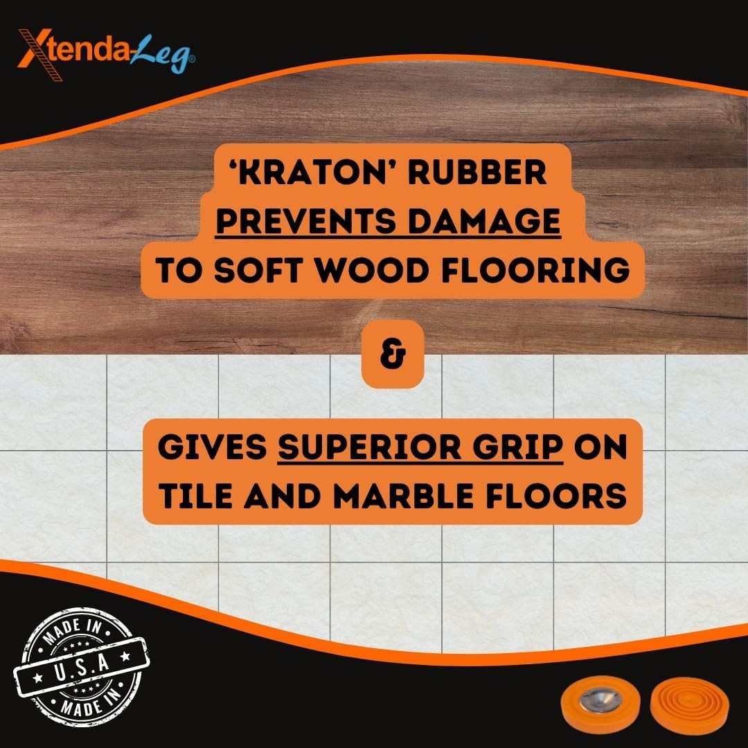 Adjustable Ladder Leveler with Anti-Slip Rubber Feet for Safety and Stability