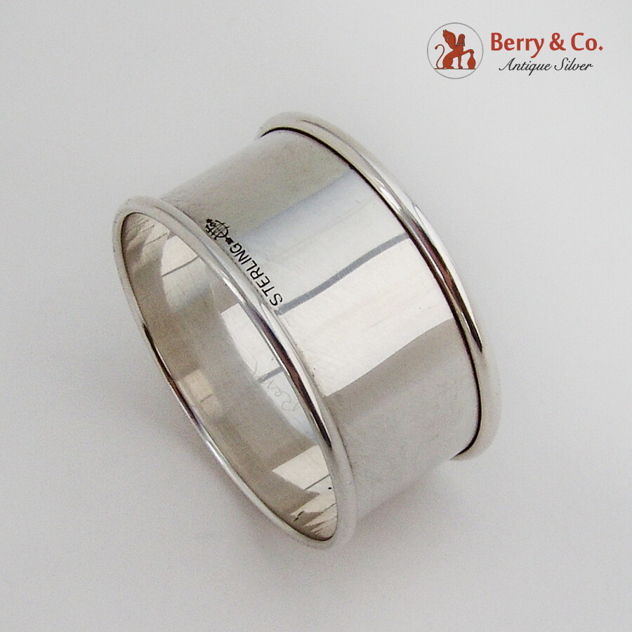 Webster Plain Napkin Ring Sterling Silver Mono Tommy
