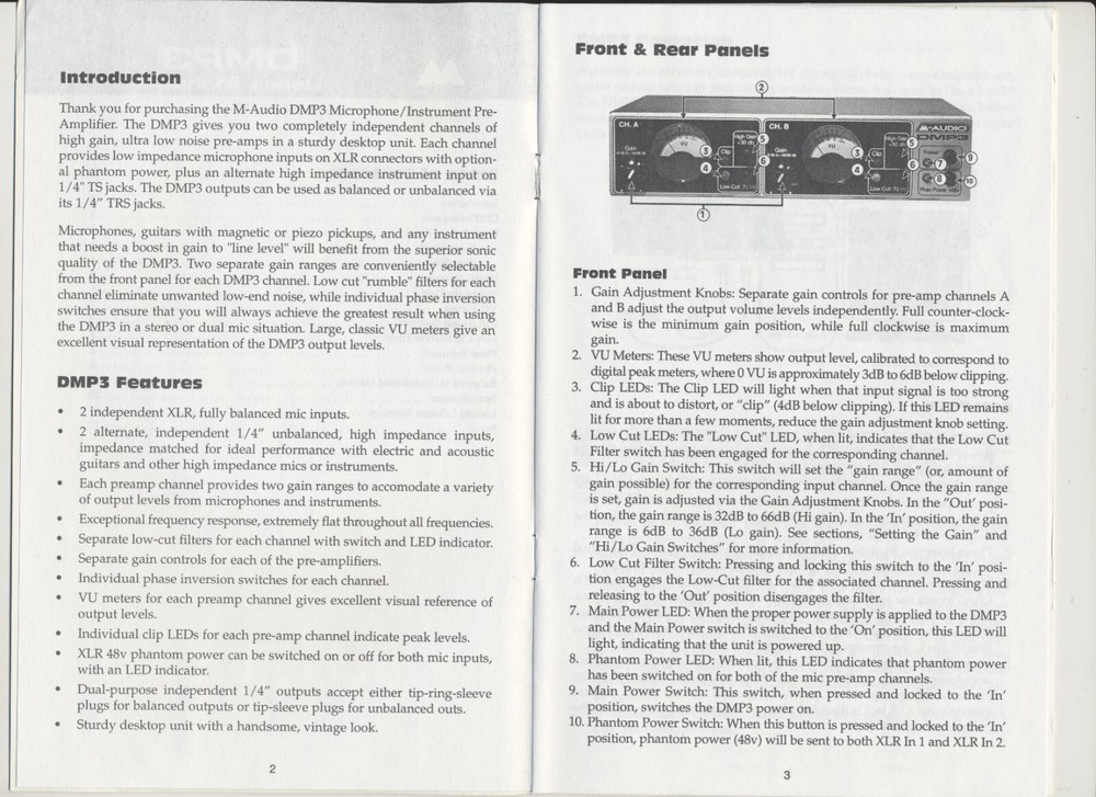 M-Audio DMP3 Manual & User Guide with Pro-Sessions Sound & Loop Libraries CD HTF