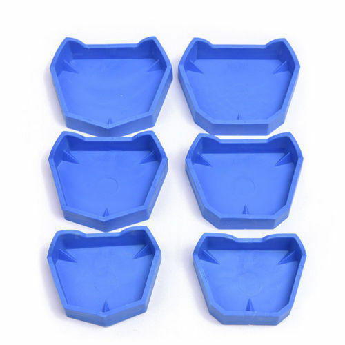 6 Pcs Dental Teeth Model Former Base Mold With Notches Impression Tray Lab Blue