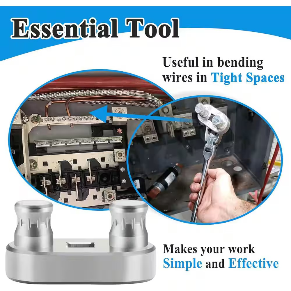 Maximum 500 MCM Wire Cable Bender Tool Fits 1/2 In. Ratchet Easy Bending Durable