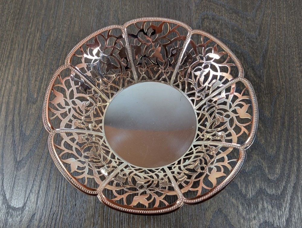 WMF Germany Art Nouveau Silverplated Bowl Ornate Floral Candy Dish Marked