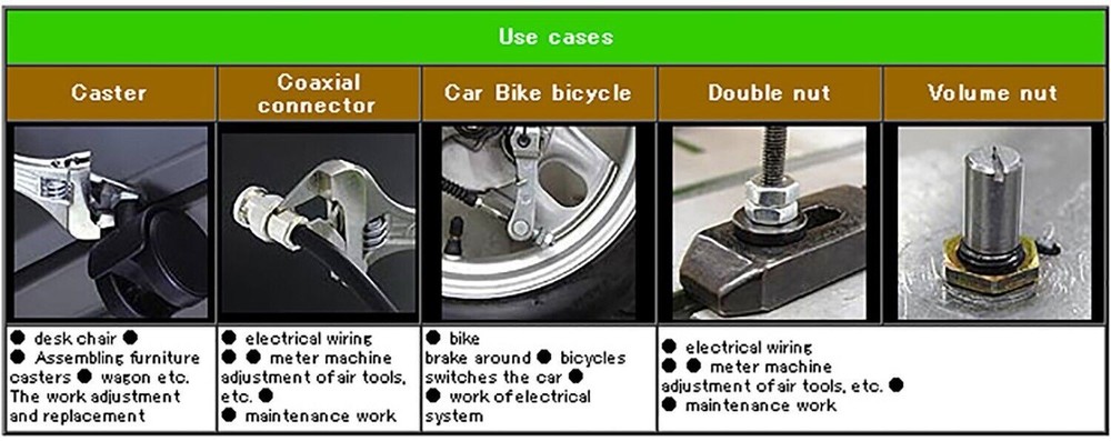 SLIM ADJUSTABLE SPANNER 2mm jaws slender thin low profile narrow ENGINEER TWM-03