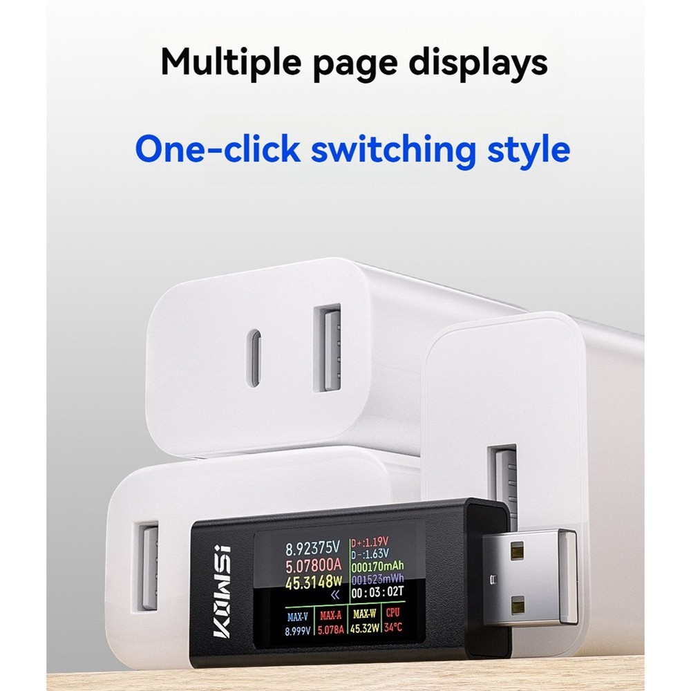 USB Ammeter Multifunction Digital Display DC Voltage Ammeter 3571