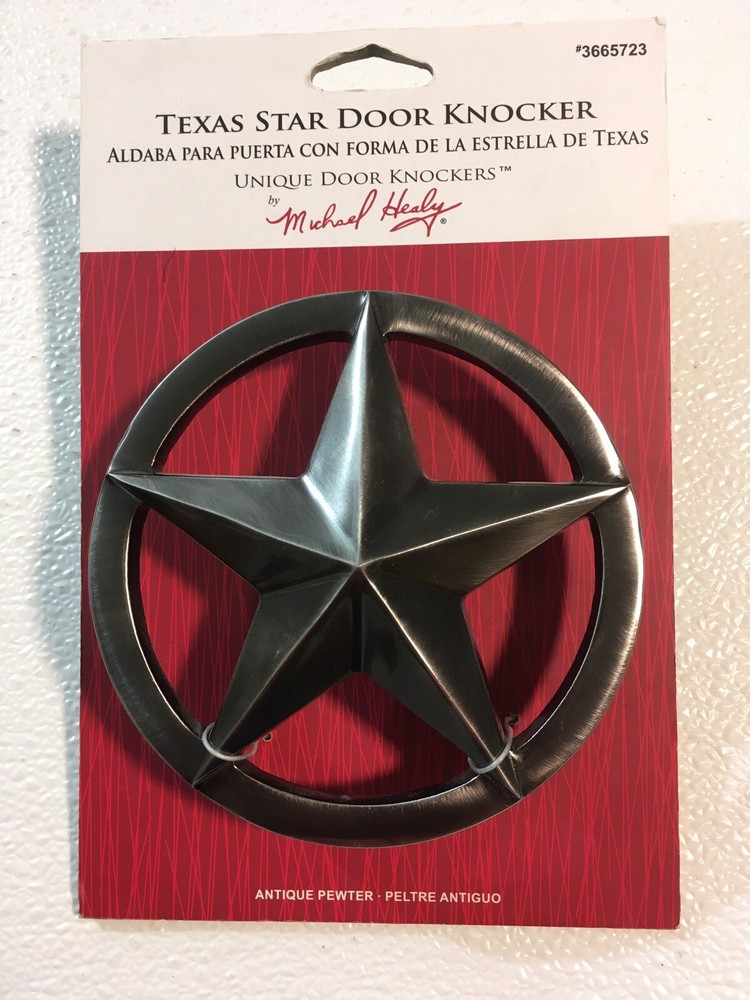 TEXAS Lone Star Door Knocker ~ Solid Brass ~ Michael Healy Designs￼￼￼