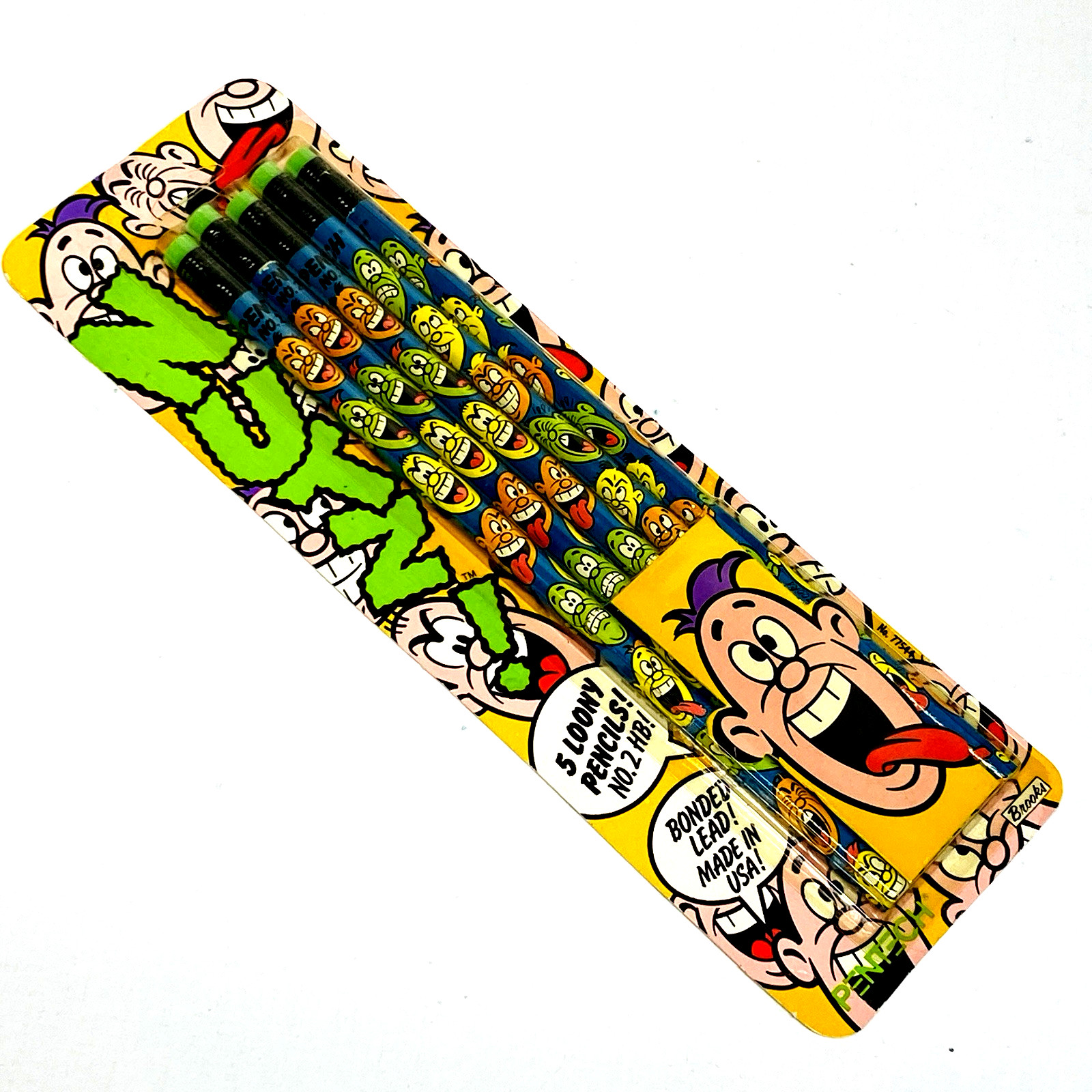 Vintage Lou Brooks Pentech Pencil 5 Loony No. 2 Set 1992 Nutz Retro Cool Art