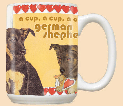 German Shepherd Ceramic Coffee Mug Tea Cup 15 oz