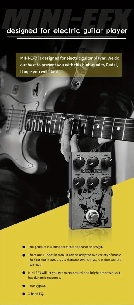 M-VAVE Electric Effects Pedals Overload Distortion Effector