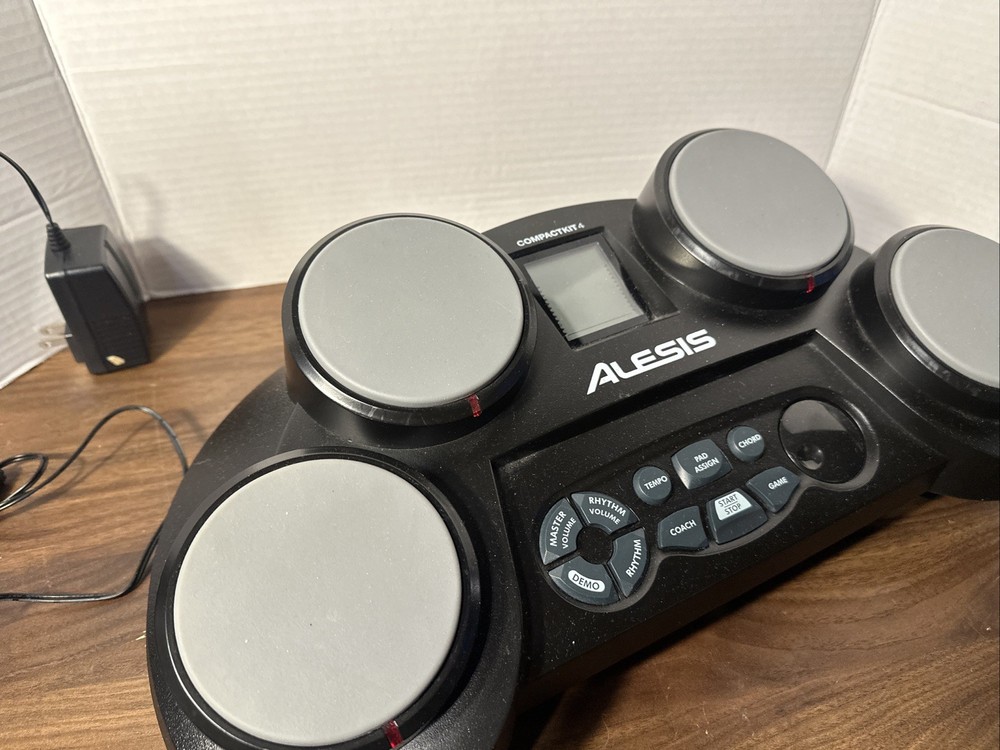 Alesis CompactKit 4 Electronic Drum Kit – Portable Tabletop Digital Drum Set