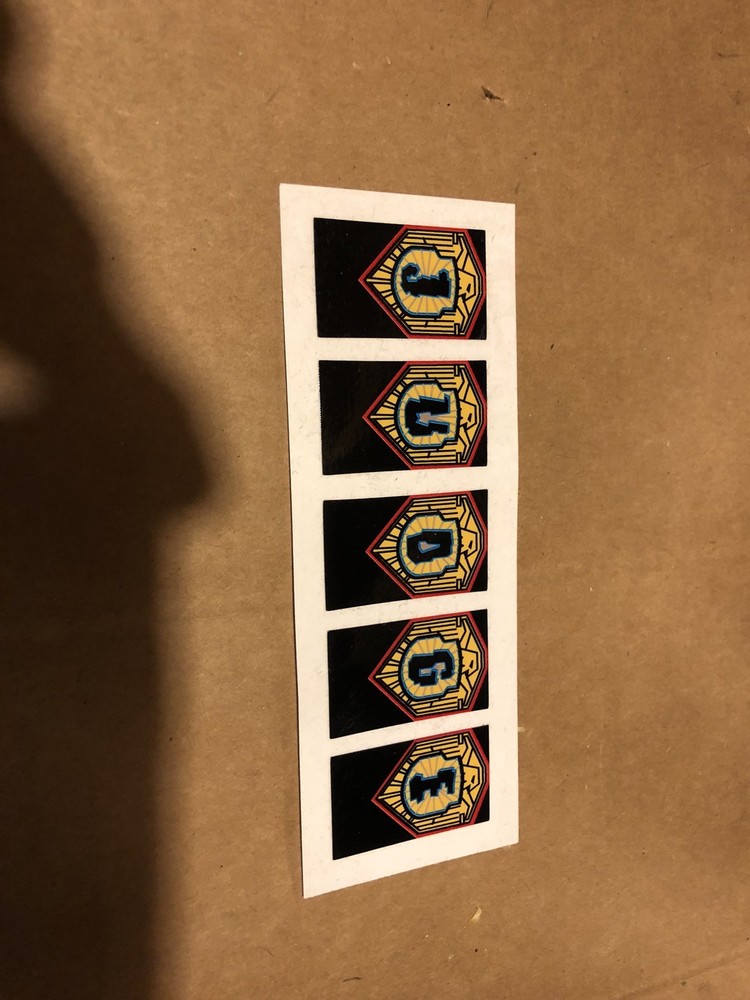 Judge Dredd Pinball Machibe Drop Targer Decals