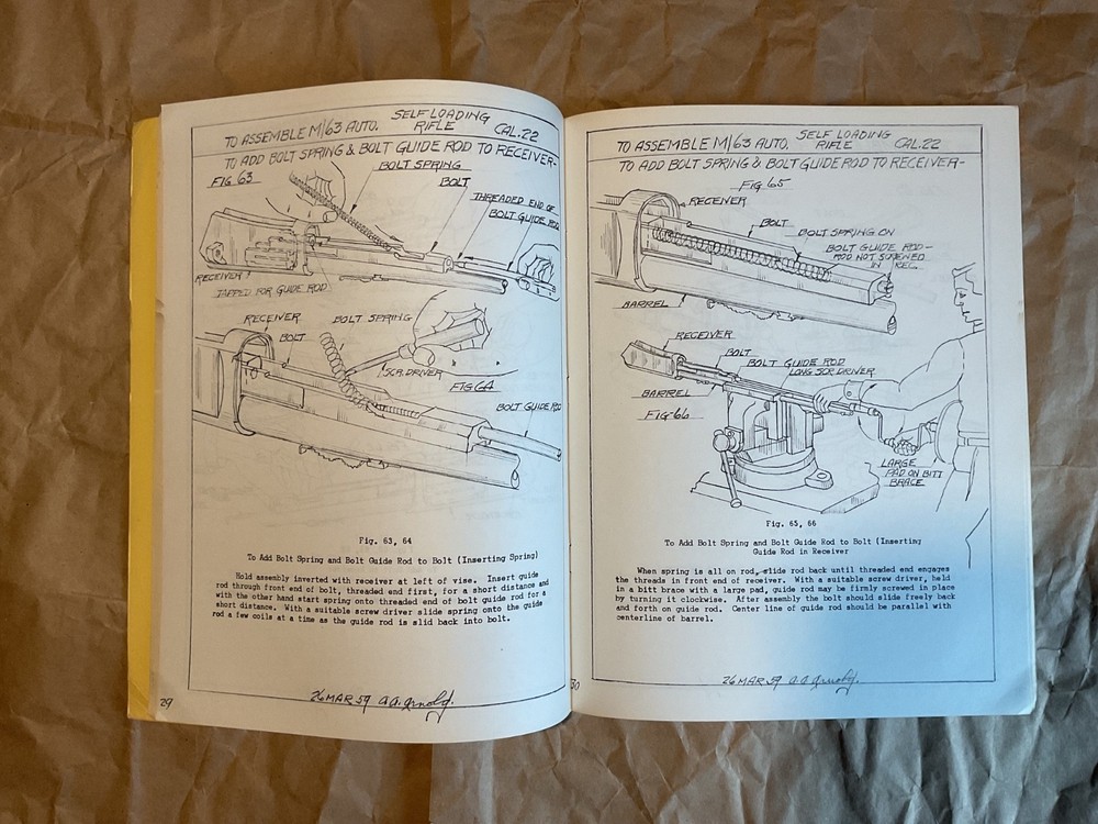 Sequence of Take Down & Assembly Winchester M63/ Self Loading Rifle .22