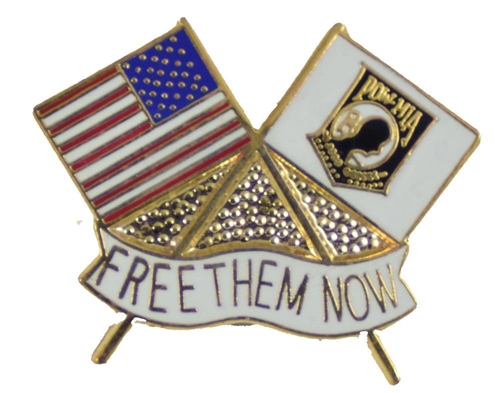 FLAG-POW/USA HAT PIN