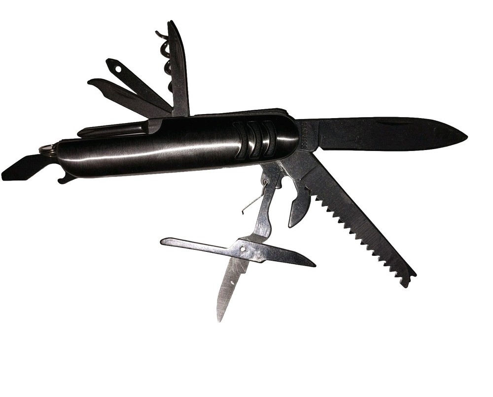 24 Pocket Knives. 10 Function Multi Tool Knife Scissors Wine Can Opener Philips
