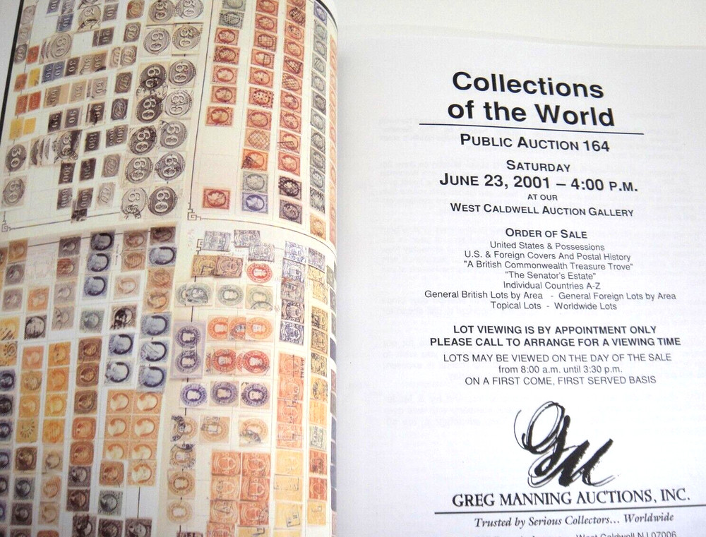 Greg Manning Stamp Auction Catalog 2001 US Foreign Covers British Lots