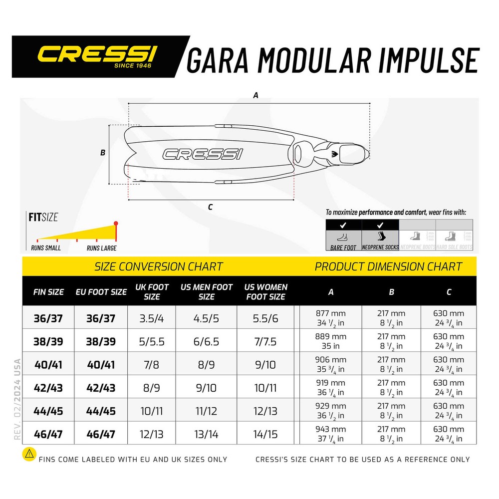 Cressi Gara Modular Impulse Turbo Long Fins
