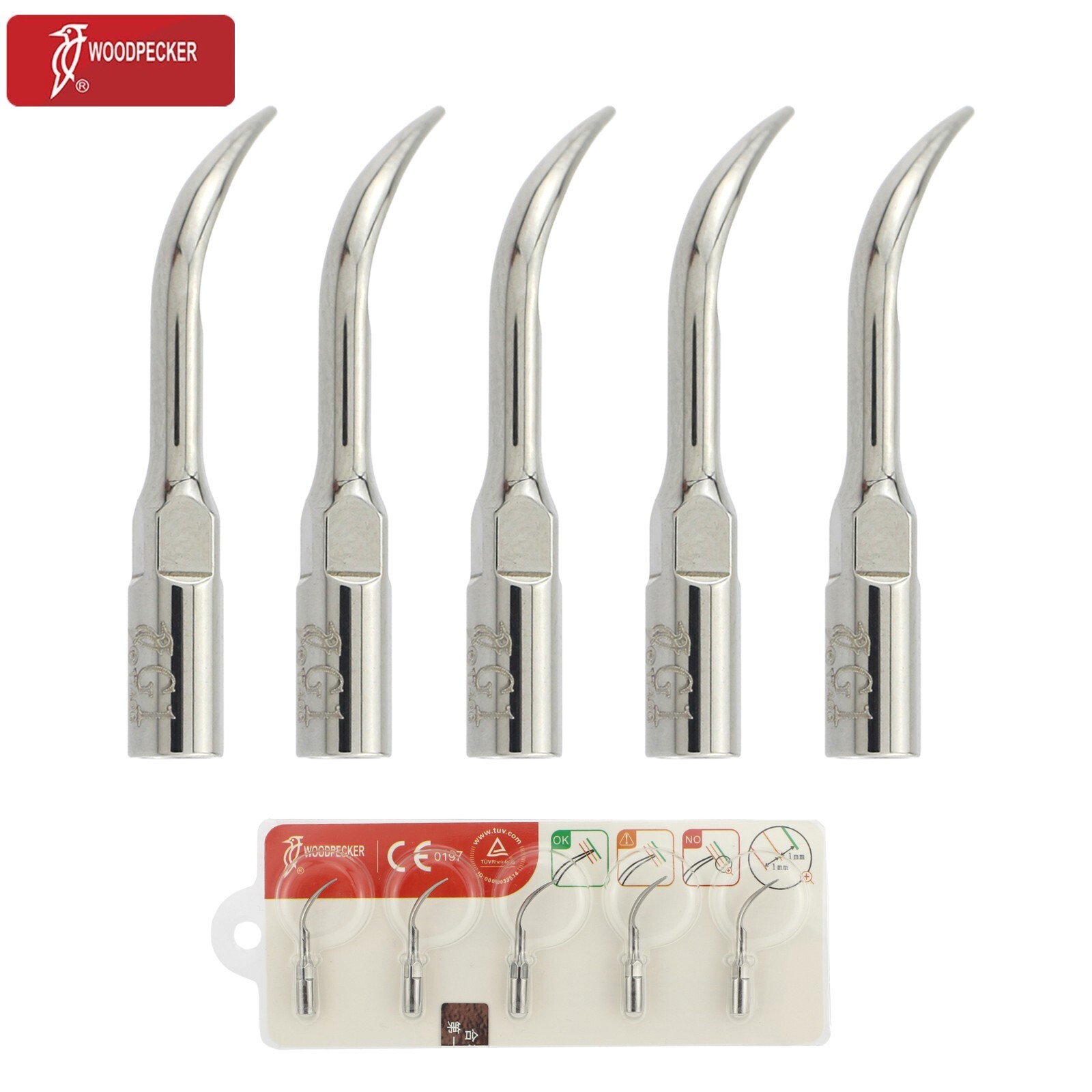 Woodpecker DTE Dental Ultrasonic Scaler Tips Scaling Perio SATELEC ACTEON EMS P1