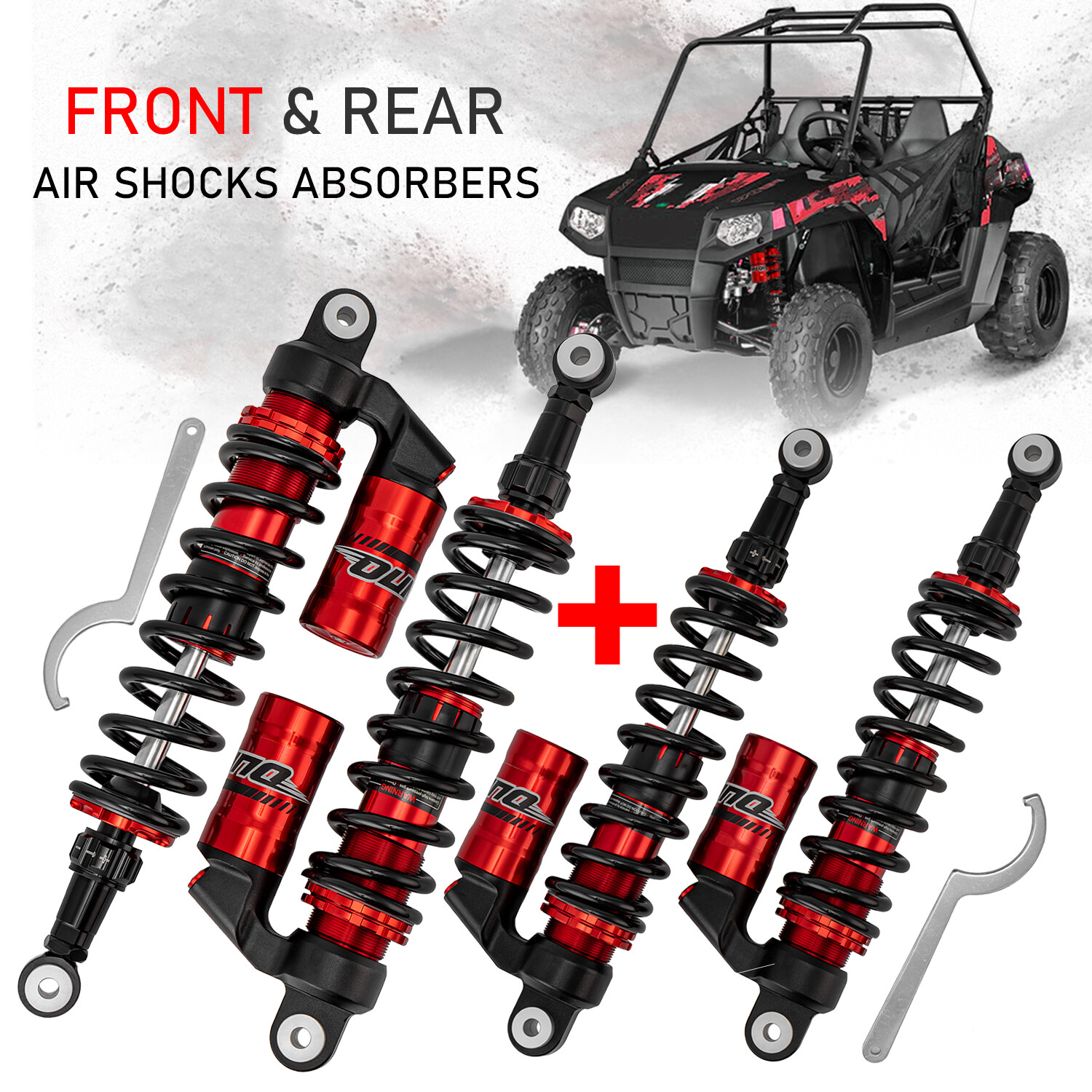 For 2009-2021 Polaris Rzr 170 Stage 5 Upgraded Front & Rear Air Shocks Absorbers