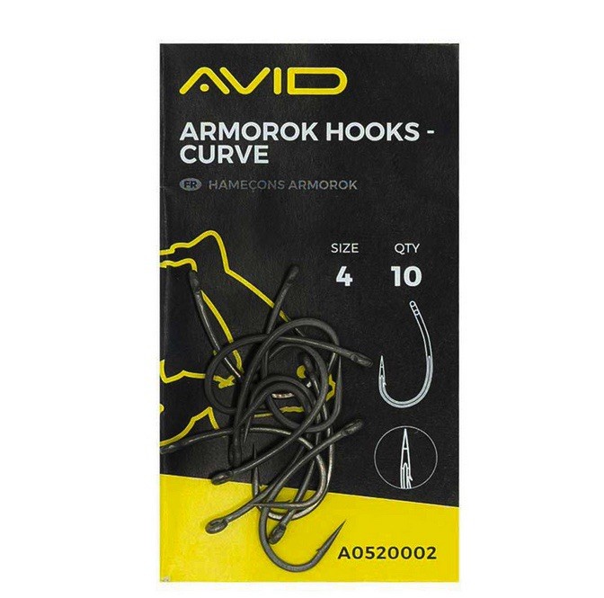 Avid Carp Armorok Curve Hooks - Size 4 / 4 Pack Bundle
