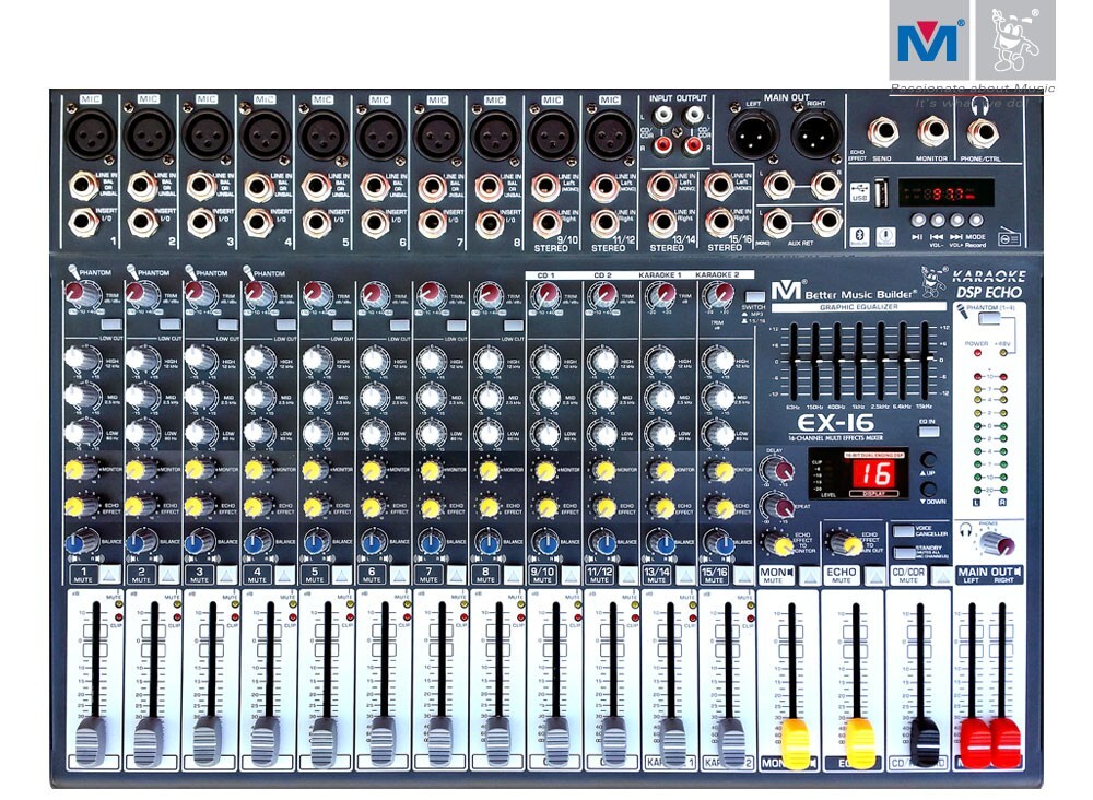 Better Music Builder EX-16 16-CHANNEL MULTI EFFECTS MIXER