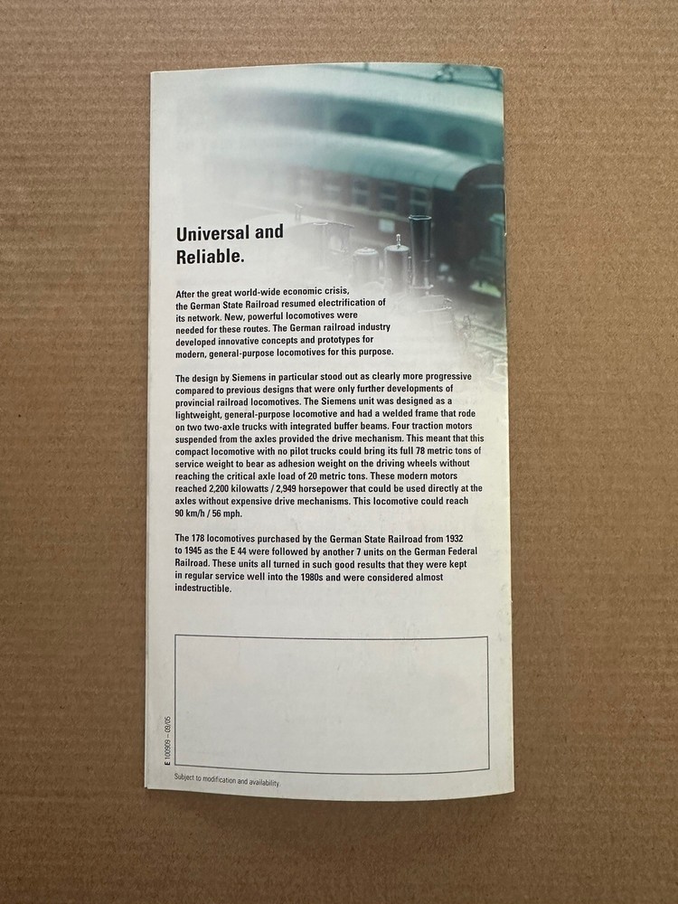 Marklin 2005 Fall New Items Fold-out Brochure