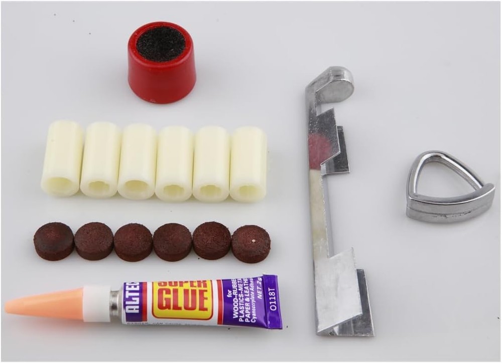 Tiekerbilir 15 Pack Cue Stick Tip Repair Kit, Tips Accessorie, Include 01