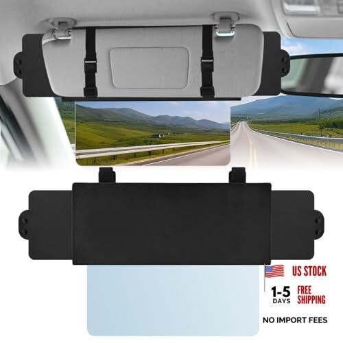Sun Visor Extender for Car with 2 Side Sunshade, Visor Extender Attachment