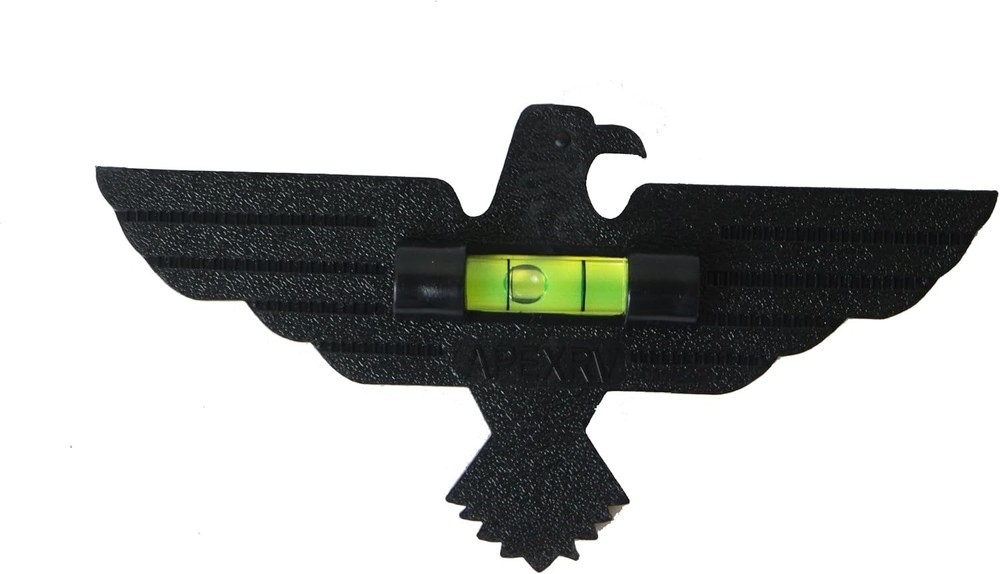 APEX RV Eagle Multipurpose Bubble Level Stick On Level,for RV, Camper, Black