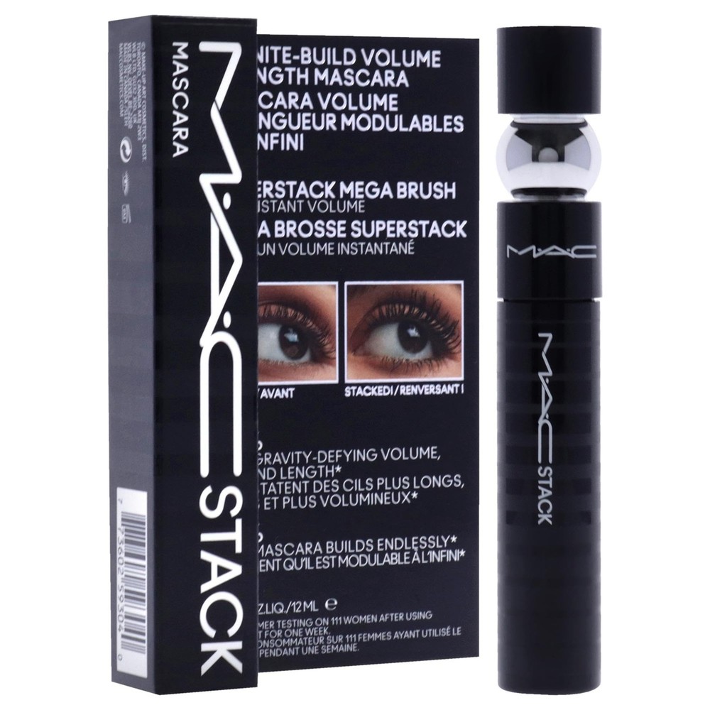MAC Macstack Mascara Superstack Mega Brush Buildable Volume & Length 0.41 oz