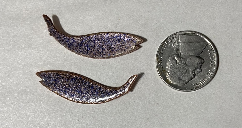 24X Copper Blanks for enameling use- SMALL FISH shape