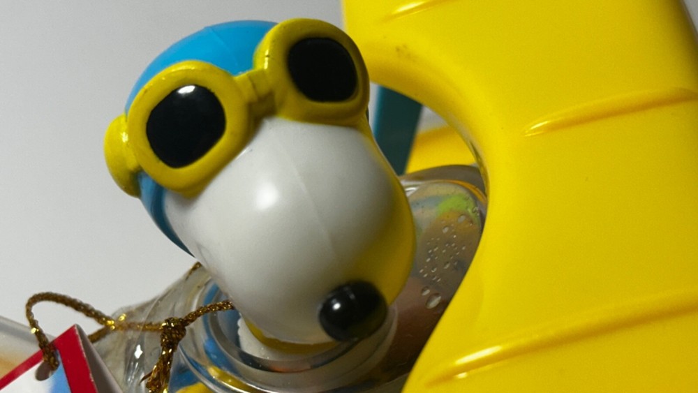 Snoopy Bi-Plane Candy Dispenser Full & Mint - 2009