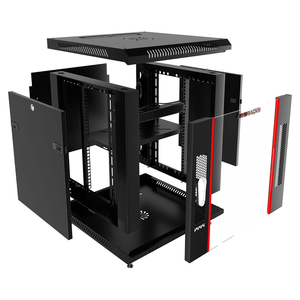 18U Sysracks Wall Mount IT Data Network Server Rack Cabinet Enclosure 24" Depth