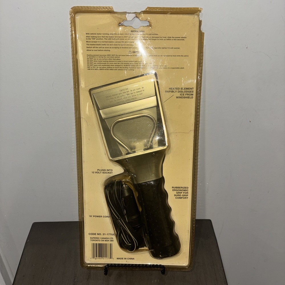 Vintage Heated Ice Scraper 12 Volt Socket