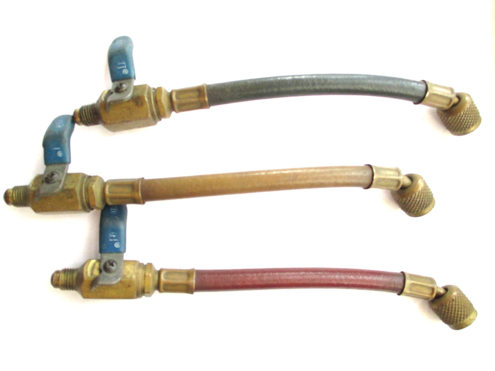 Yellow Jacket 25980 3 pc Set 9" FLEXFLOW™ Adapter Hose with Compact Ball Valves