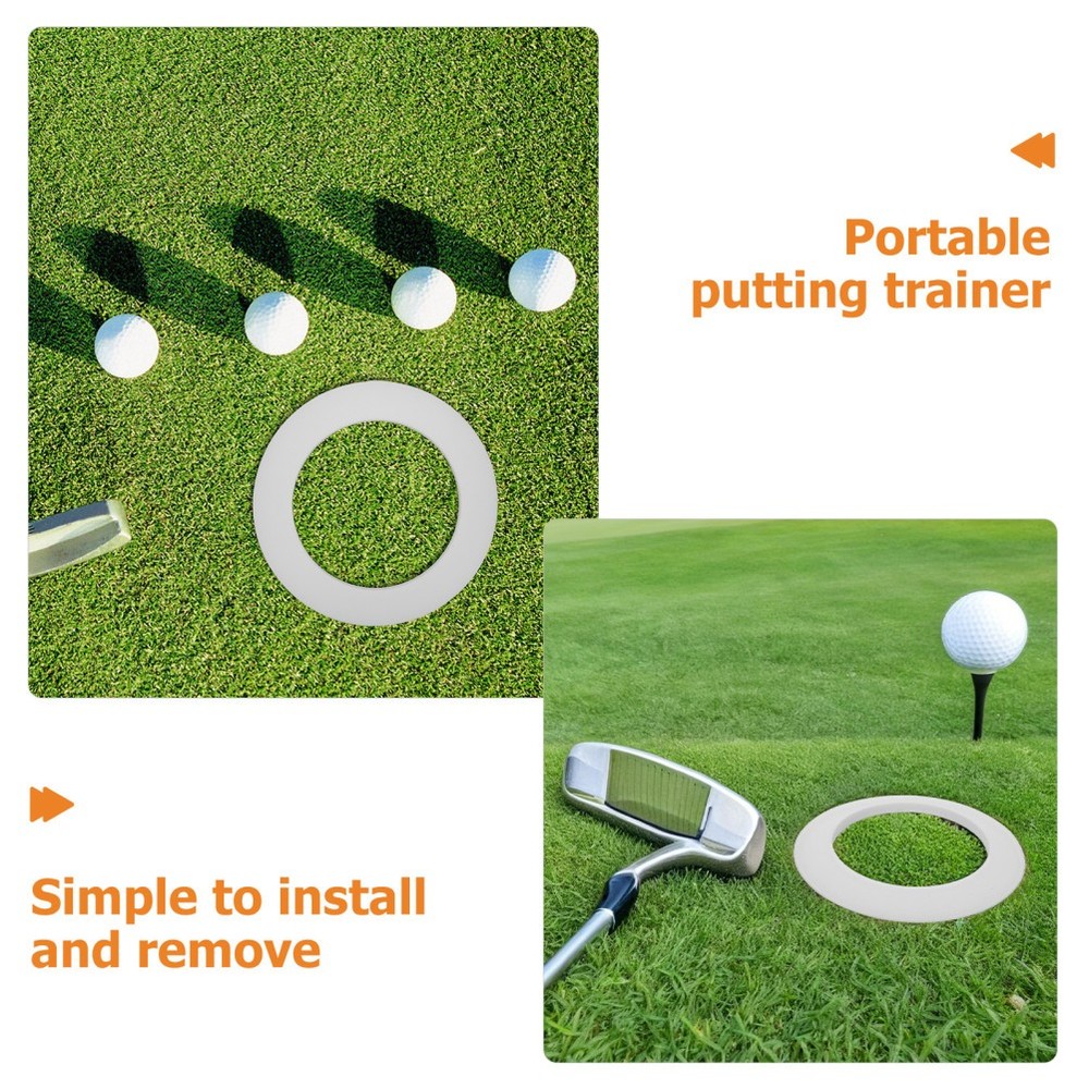 2 Pcs Golf Putting Ring Training Aid for Putter Aids Accuracy Trainer
