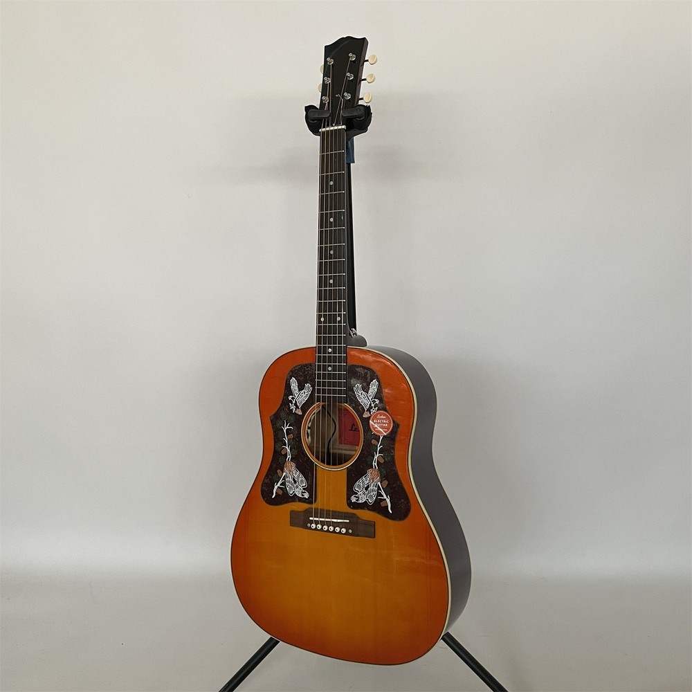 Hollow Body 6 String J45 Acoustic Electric Guitar Solid Spruce Top Bone Nut