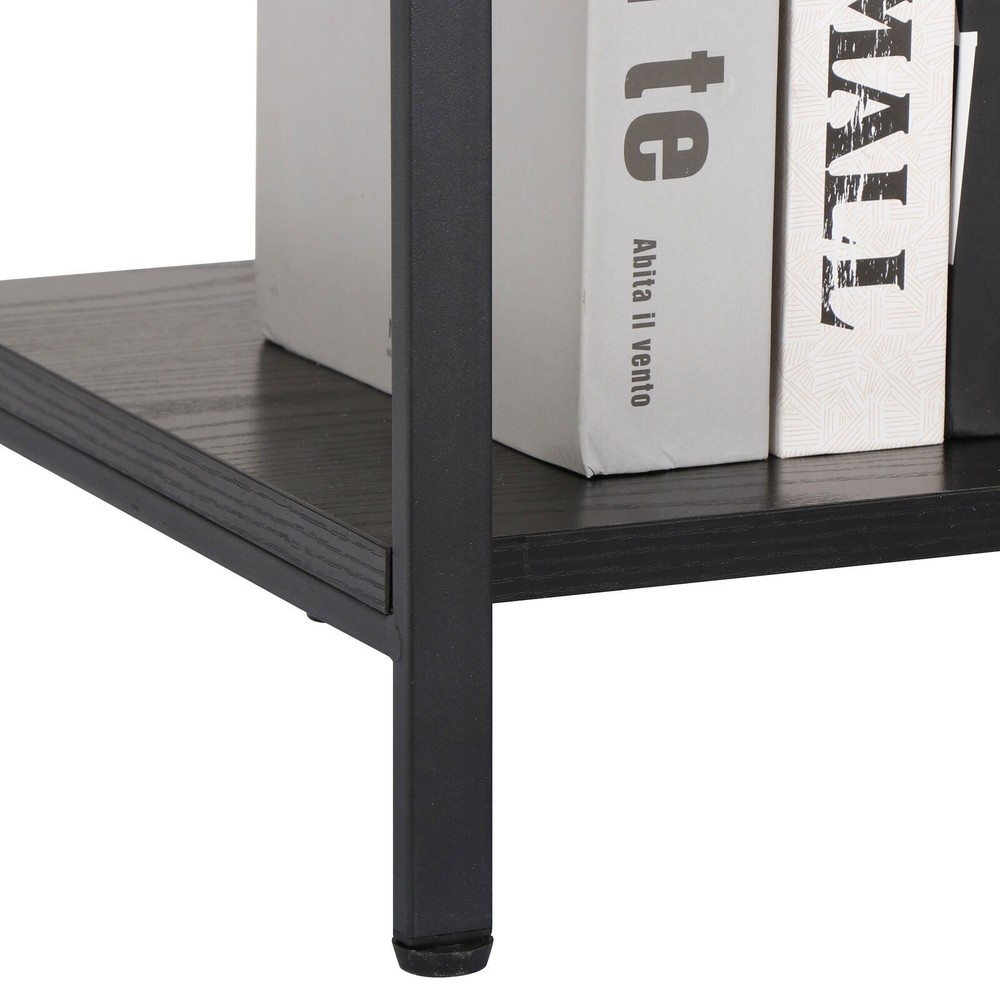 Solid Double Bookcase Short Frame Wood Bookshelf Display Rack Small Place Cozy