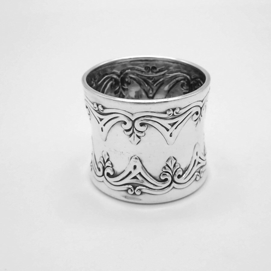 Napkin Ring Sterling Silver Mono FJ