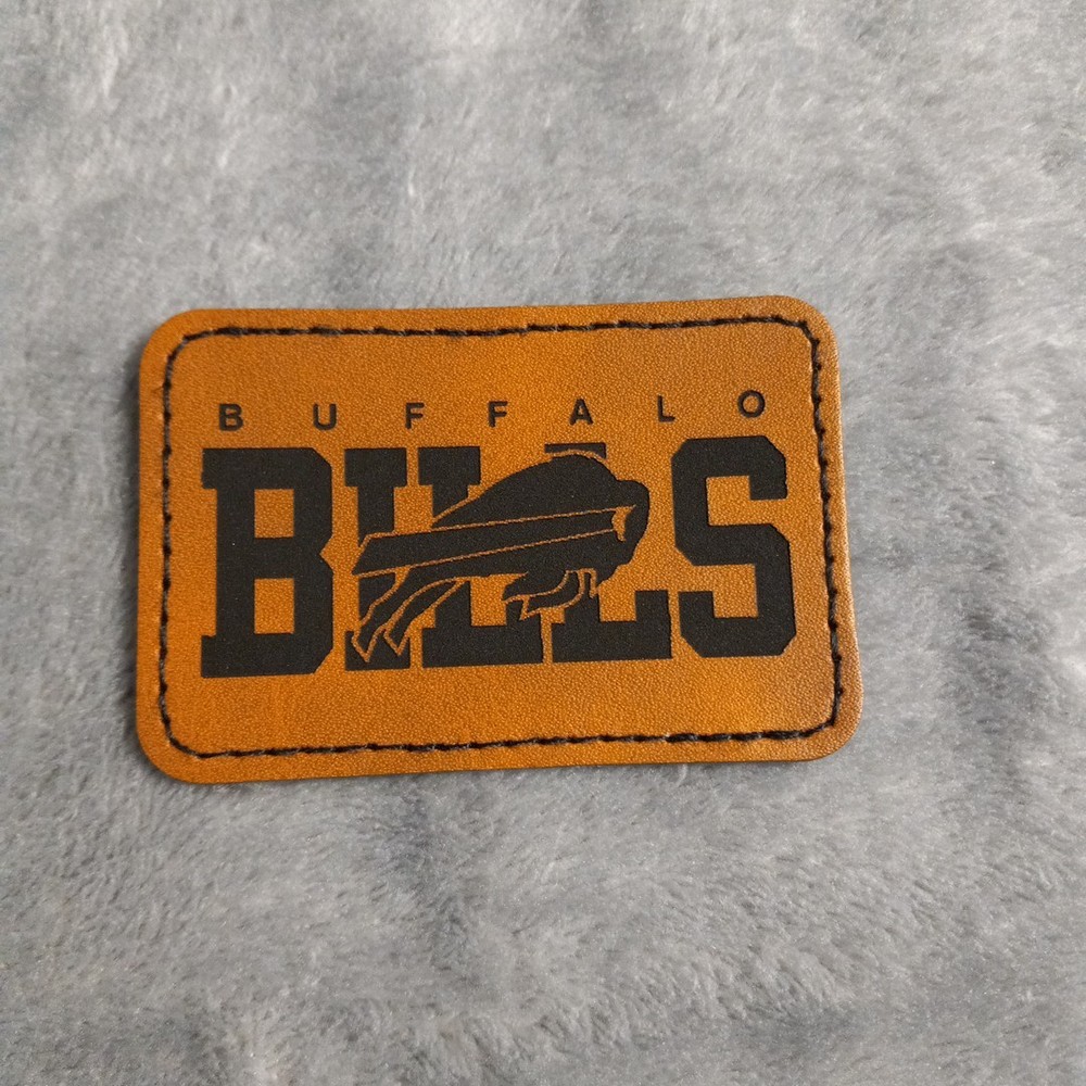 Bills Leather Iron on Patch For Hats And Accessories