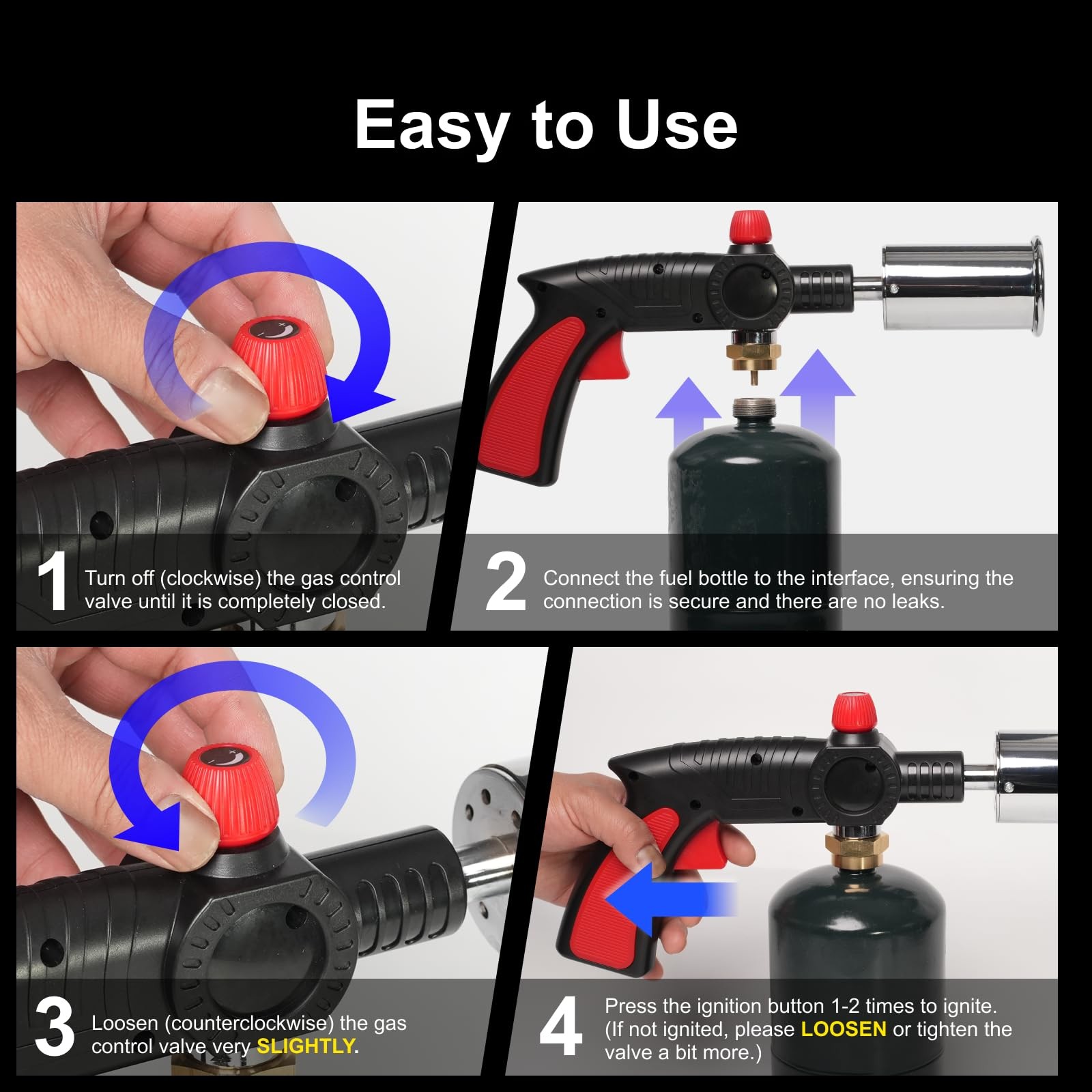 Heavy Duty Propane Torch 3272°F Professional MultiUse Torch with Adjustable ...