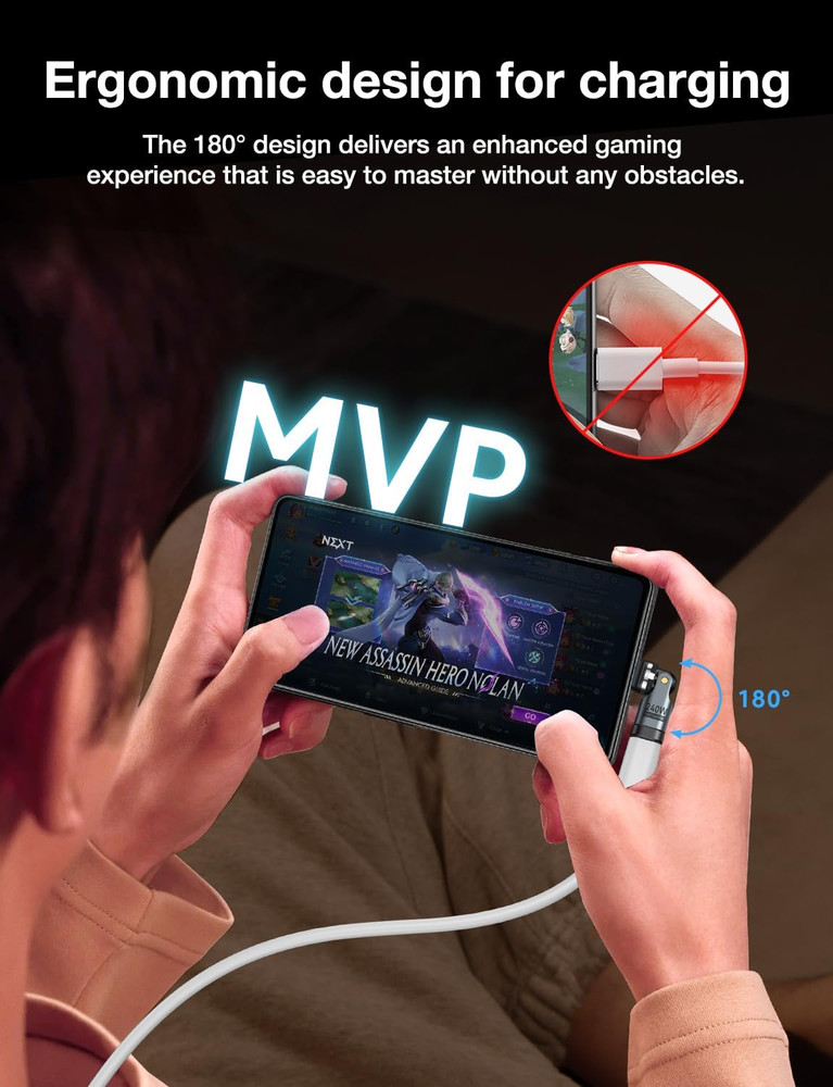 USB C Adapter [2-Pack], PD 240W USB C 90 Degree Adapter, USB Type C Right Angle