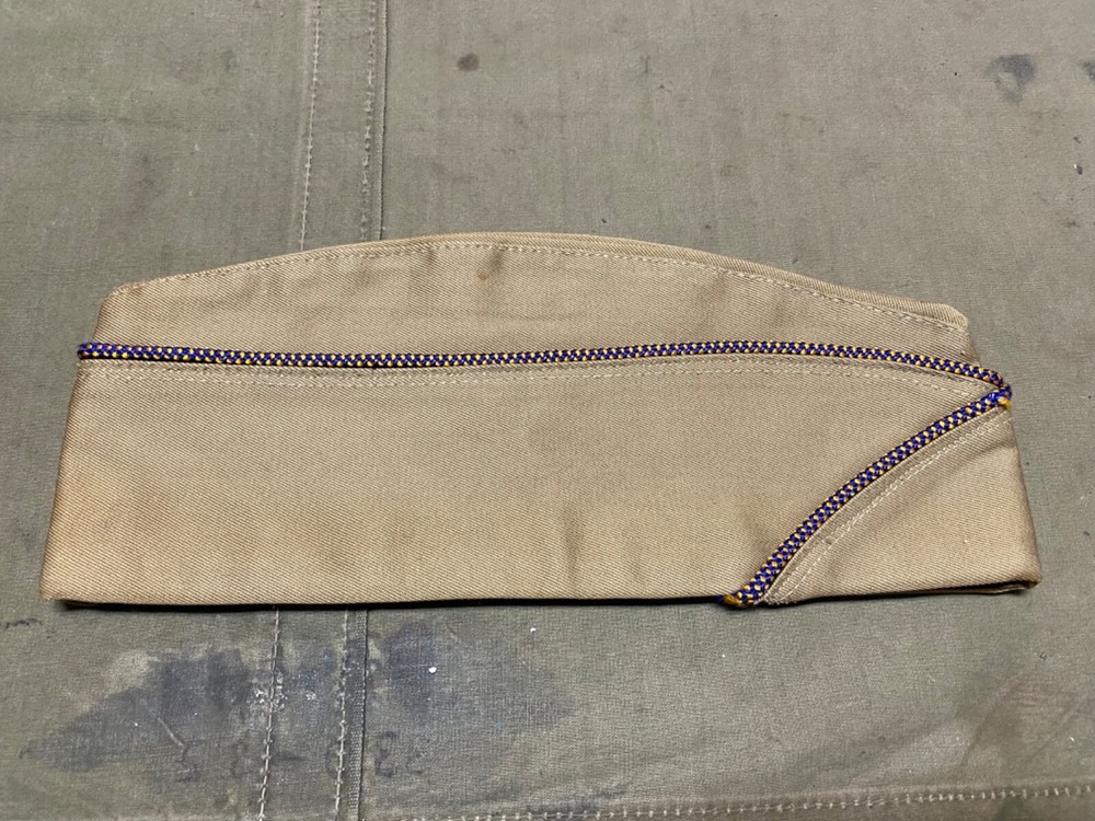 ORIGINAL WWII US ARMY AIR FORCE CORP KHAKI OVERSEAS CAP-MEDIUM