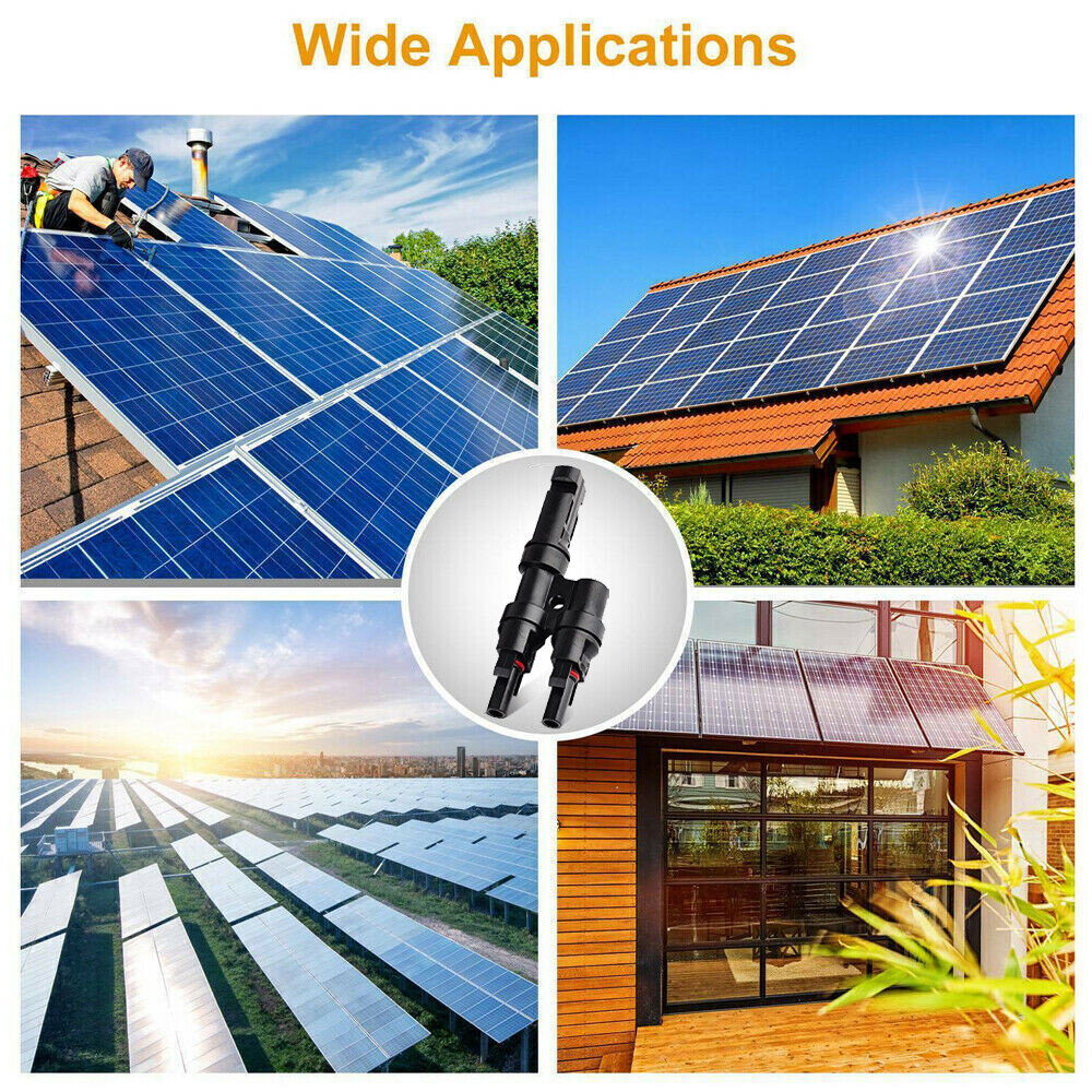 30PCS Solar Panel T Branch Connectors Cable Splitter Coupler Combiner
